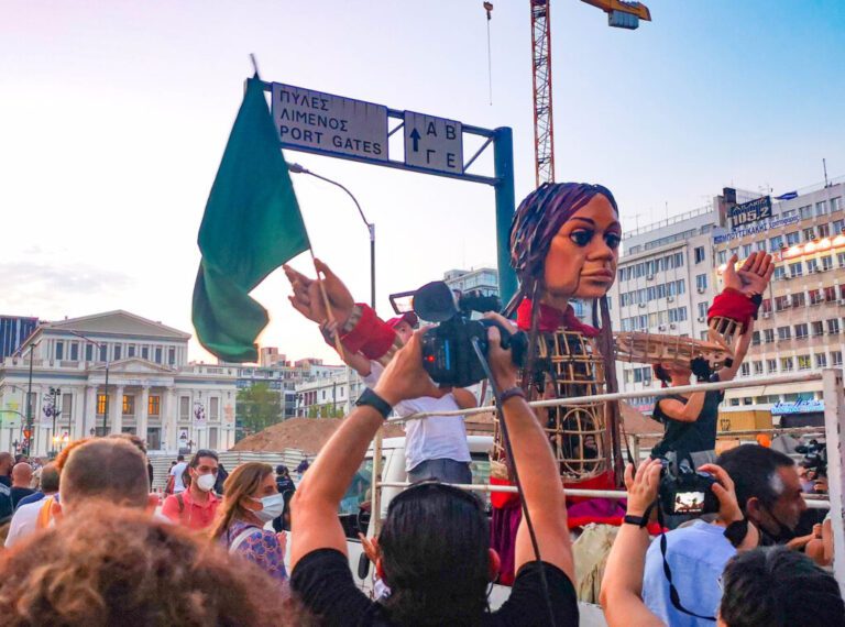 Walking with Amal in Piraeus