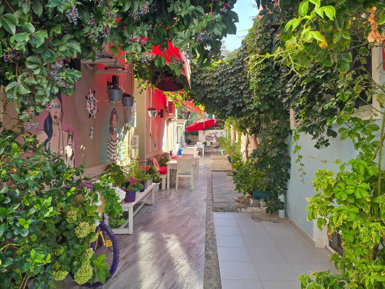 Pretty alleyways in Bozcaada village