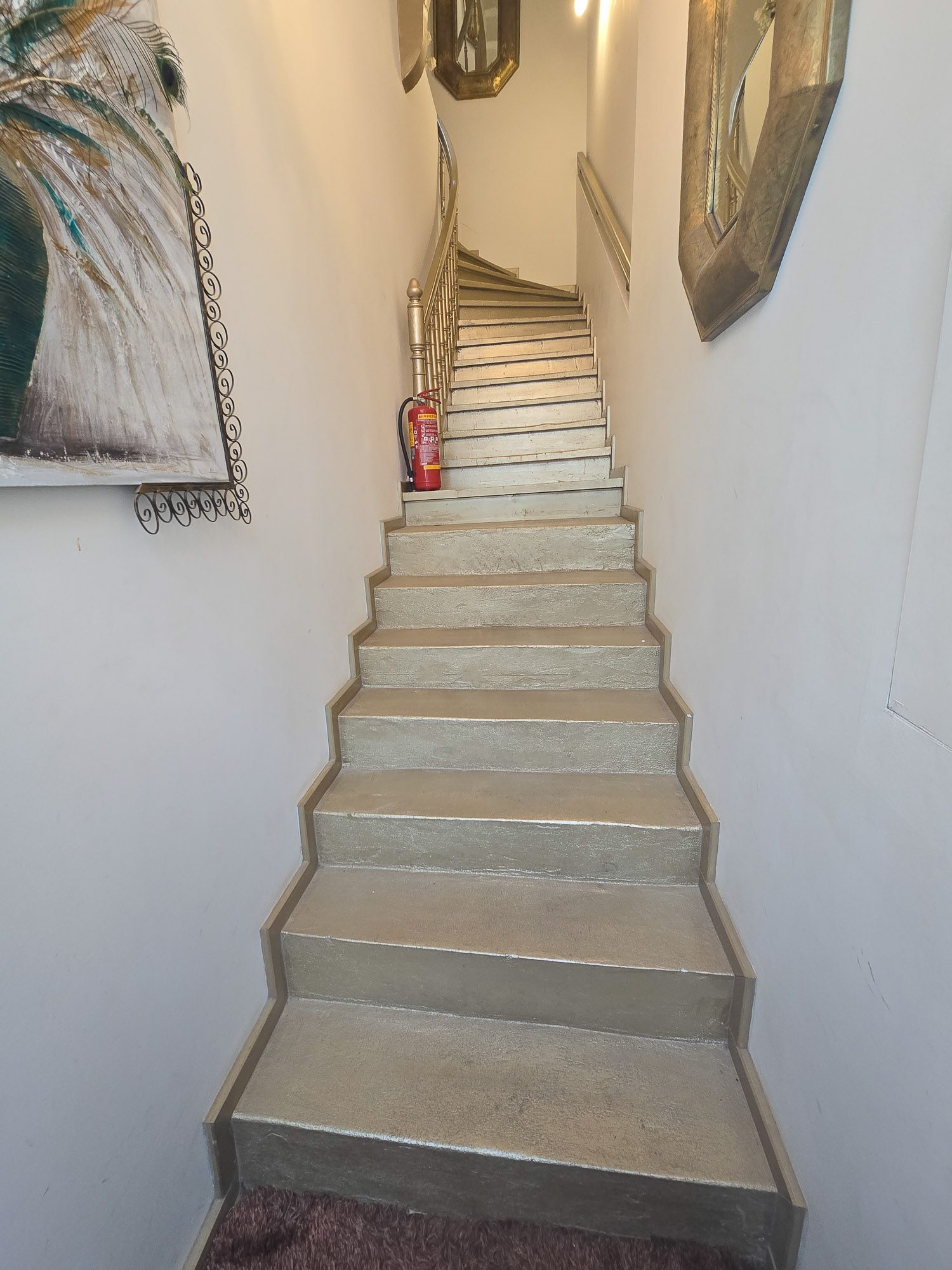 The golden stairs of Residenza di Fedralia, Nafplio old town