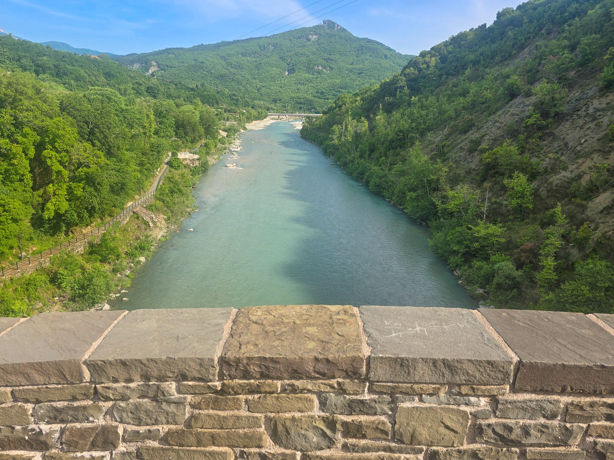 View from the top of Plaka Stone Bridge