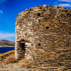 Fourni - July 2019. Just one of the many windmilss scattered along the landscape of this island.