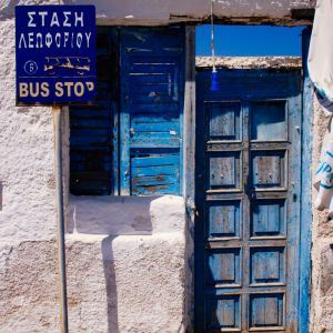 Bus Stop on the little island of Angistri.