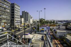 View of the street from the link bridge
