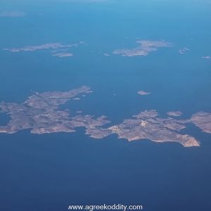 Aerial view of Patmos, Lipsi and Arki
