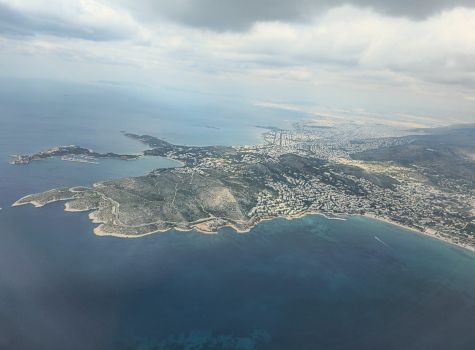 Flying into Athens