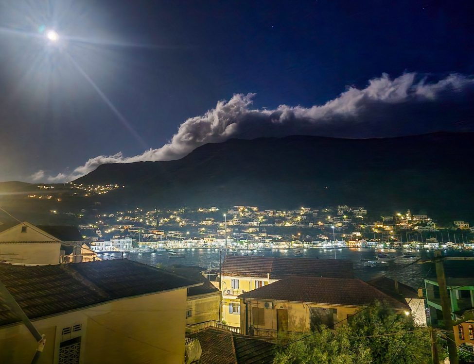 Full moon over Vathy