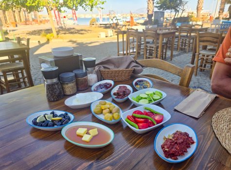 Breakfast at the Fengari Breakfast at the Fengari Hotel, Gokceada