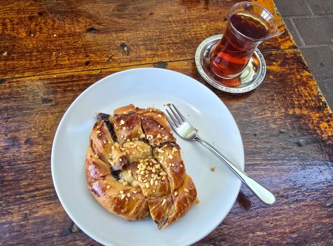 Pastry and tea