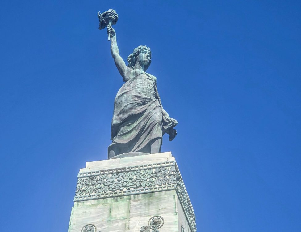 Statue of Liberty View of the Statue of Liberty at Mytilene Port, Lesvos