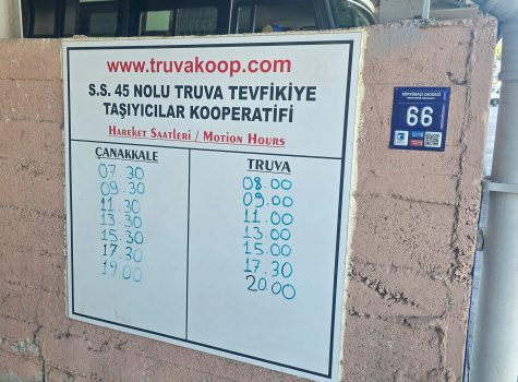 Dolmus timetable to Ancient Troy