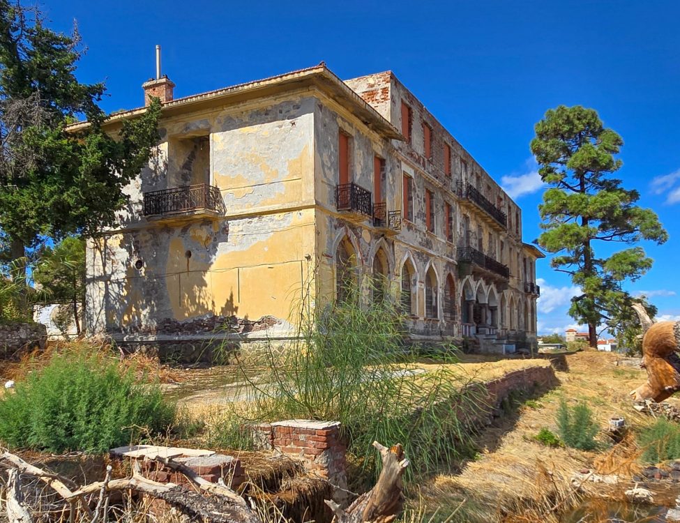 View of Sarlitza Palace, Thermi, Lesvos