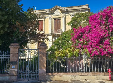 Old Archaeological Museum View through the gate of the Old Archaeological Museum, Mytilene