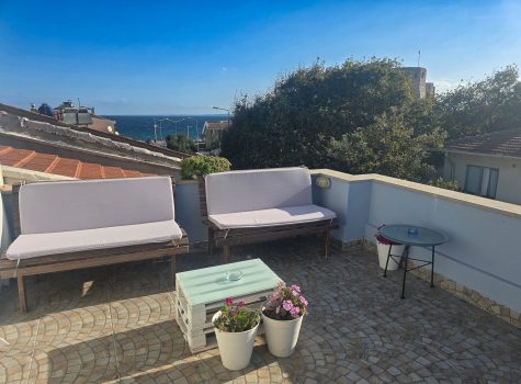View from the roof terrace at the Alicante Hotel in Bozcaada