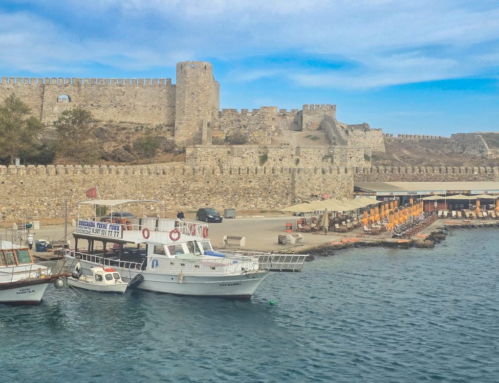 Bozcaada Castle View of Bozcaada Castle from the ferry whilst arriving at Bozcaada Island