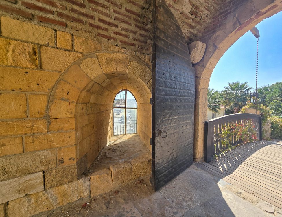 Bozcaada Castle entrance Entrance to Bozcaada Castle or Kale