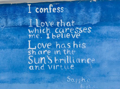 Sappho Poem in Sappho Square Mytilene Sappho Poem in Sappho Square Mytilene